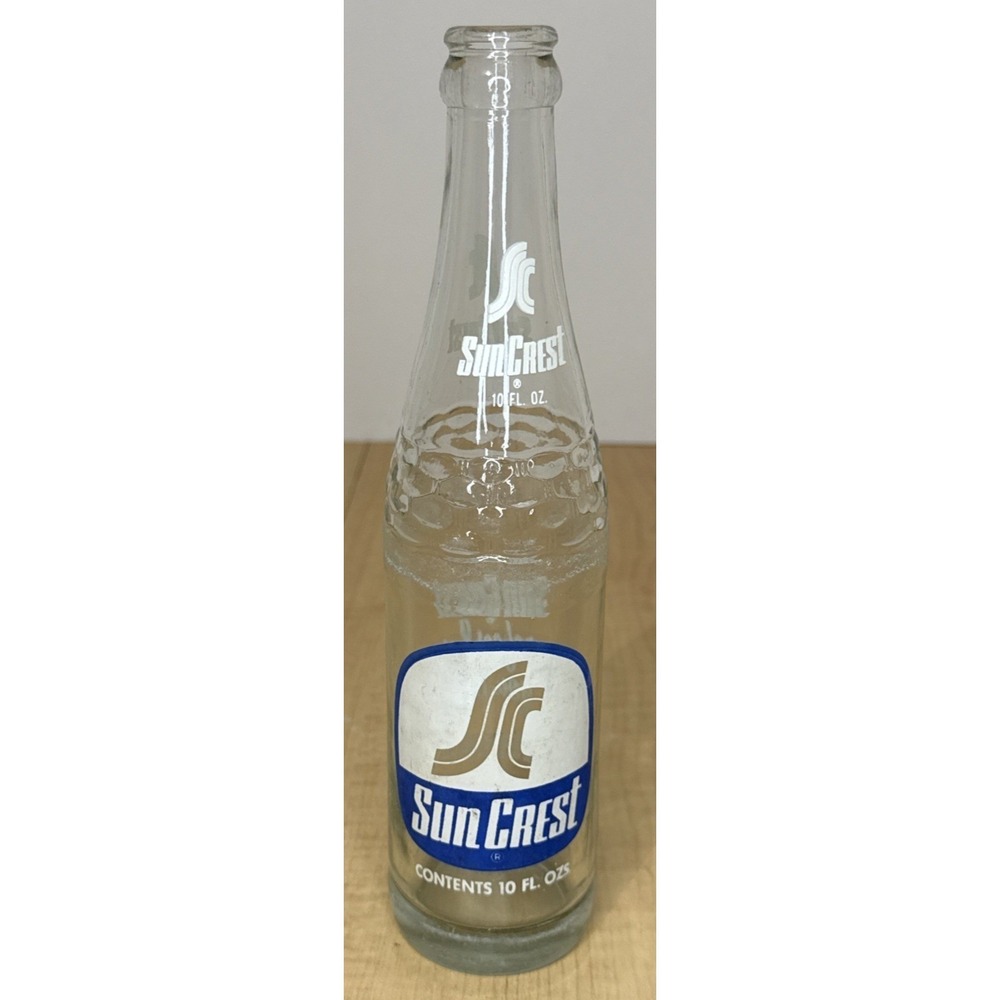 Vintage 1970s-80s SunCrest 10oz ACL Soda Bottle Doraville GA Pebbled - Picture 1 of 6
